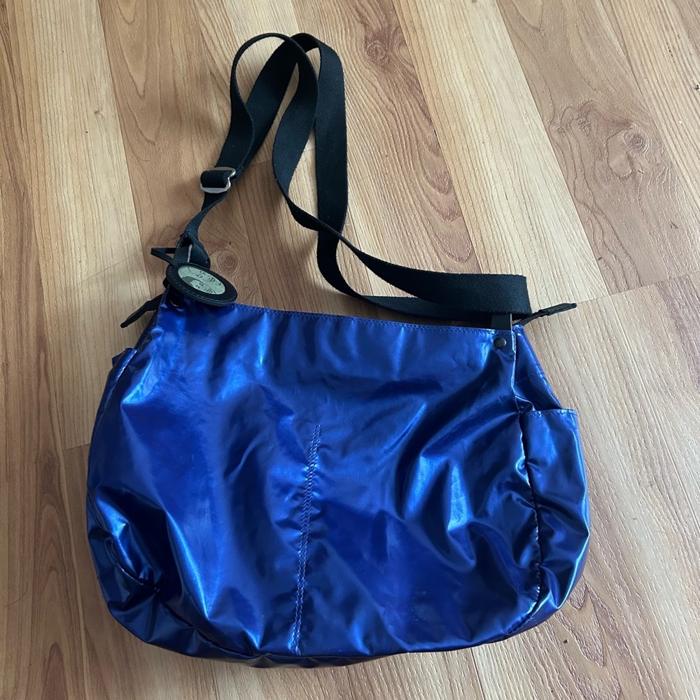 Jack Gomme Paris Light Shoulder Bag purple blue shiny metallic